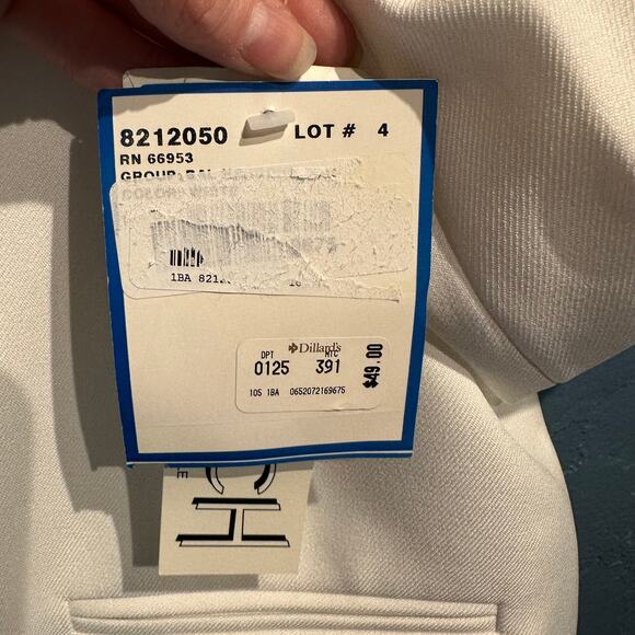 NWT Vintage Leslie Fay haberdashery White Blazer Size 16P Layering Professional - Picture 6 of 8